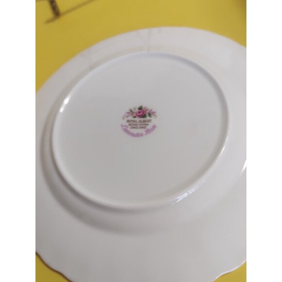 4 Sets Royal Albert Bone China Lavender Rose Tea Cup Saucer & Bread Plate 2008 - Picture 9 of 14